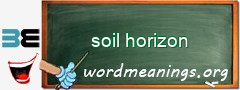 WordMeaning blackboard for soil horizon